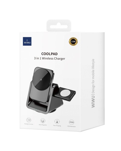 Купити БЗП WIWU Wi-W018 3 in 1 wireless charger
