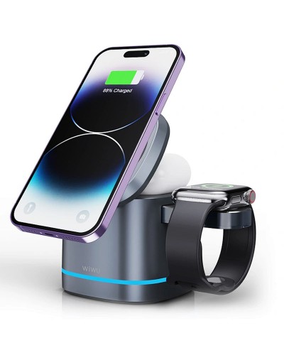 Купити БЗП WIWU Wi-W024 3 in 1 wireless charger