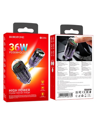 Купити АЗП Borofone BZ29A Talented PD36W+QC3.0 (1USB-A/1C)