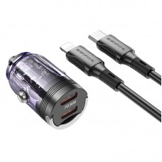 АЗП Borofone BZ29B Outstanding PD36W (2USB-C) + кабель Type-C to Lightning
