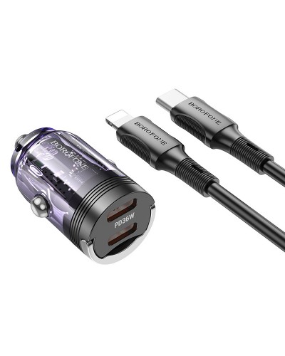 Купити АЗП Borofone BZ29B Outstanding PD36W (2USB-C) + кабель Type-C to Lightning
