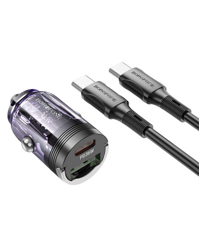 Купити АЗП Borofone BZ29A Talented PD36W+QC3.0 (1USB-A/1C) + кабель Type-C to Type-C