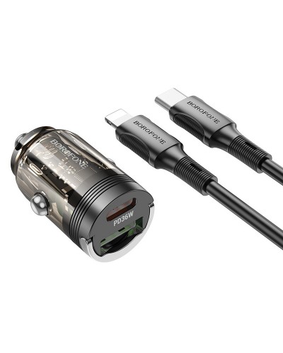 Купити АЗП Borofone BZ29A Talented PD36W+QC3.0 (1USB-A/1C) + кабель Type-C to Lightning