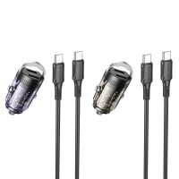 АЗП Borofone BZ29B Outstanding PD36W (2USB-C) + кабель Type-C to Type-C