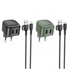 МЗП Borofone BAS21A Special 10.5W (2USB-A) + кабель USB to Type-C