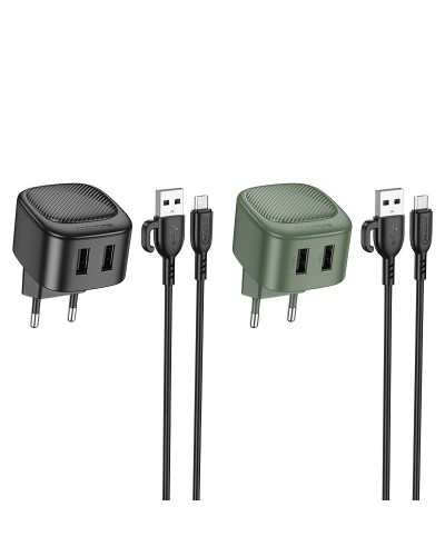 Купити МЗП Borofone BAS21A Special 10.5W (2USB-A) + кабель USB to Type-C