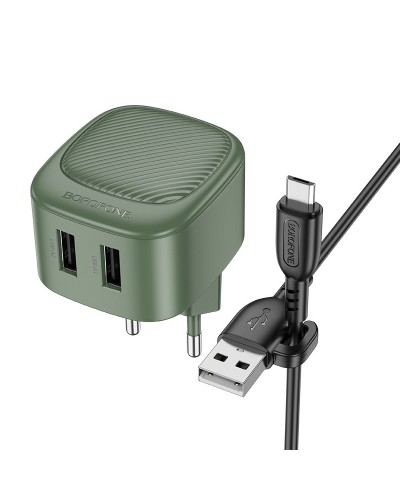 Купити МЗП Borofone BAS21A Special 10.5W (2USB-A) + кабель USB to Type-C