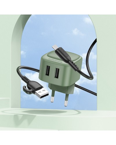 Купити МЗП Borofone BAS21A Special 10.5W (2USB-A) + кабель USB to Type-C