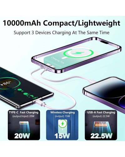 Купить Портативное ЗУ Power Bank JJT-A27-1 Gradient PD20W+QC 22.5W с БЗУ 10000 mAh