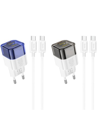 Купити МЗП Hoco C125A Transparent PD20W (1USB-C) + кабель Type-C to Type-C