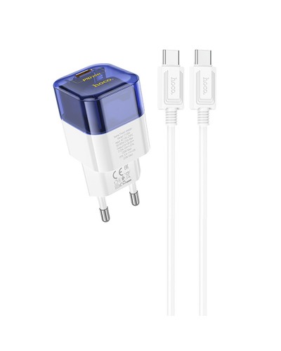 Купити МЗП Hoco C125A Transparent PD20W (1USB-C) + кабель Type-C to Type-C