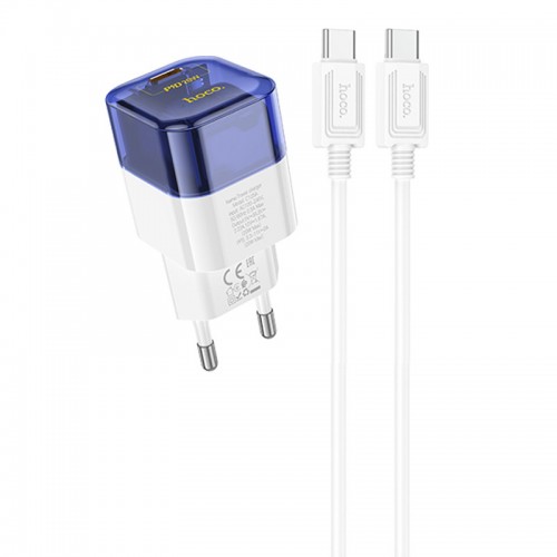 Купить СЗУ Hoco C125A Transparent PD20W (1USB-C) + кабель Type-C to Type-C Купить СЗУ Hoco C125A Transparent PD20W (1USB-C) + кабель Type-C to Type-C
