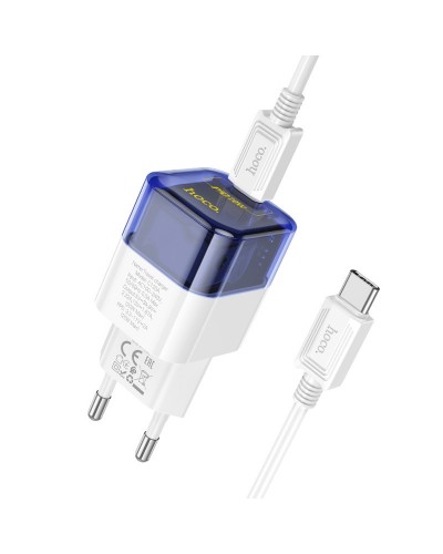 Купити МЗП Hoco C125A Transparent PD20W (1USB-C) + кабель Type-C to Type-C