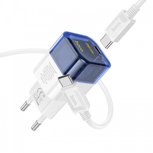 Купить СЗУ Hoco C125A Transparent PD20W (1USB-C) + кабель Type-C to Type-C Купить СЗУ Hoco C125A Transparent PD20W (1USB-C) + кабель Type-C to Type-C