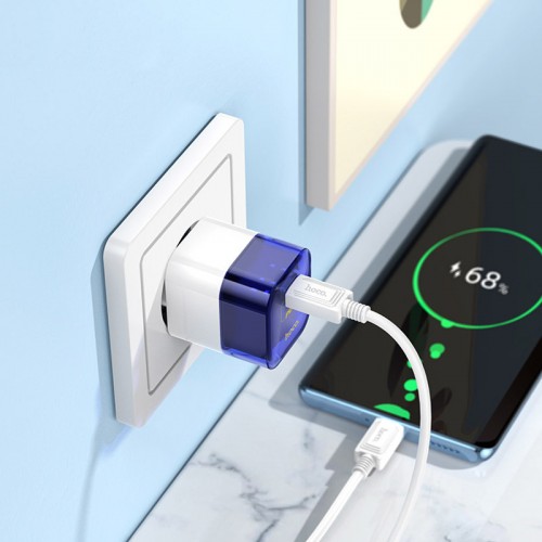 Купить СЗУ Hoco C125A Transparent PD20W (1USB-C) + кабель Type-C to Type-C Купить СЗУ Hoco C125A Transparent PD20W (1USB-C) + кабель Type-C to Type-C