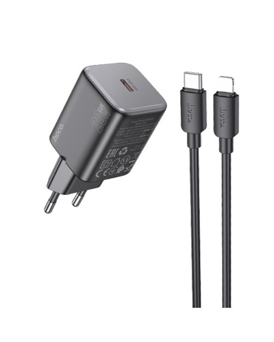 Купити МЗП Hoco N40 Mighty PD20W (1USB-C) + кабель Type-C to Lightning