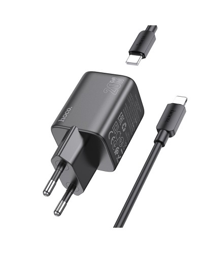 Купити МЗП Hoco N40 Mighty PD20W (1USB-C) + кабель Type-C to Lightning