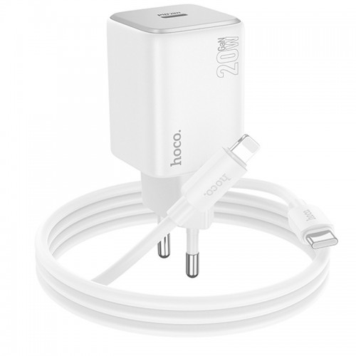 Купить СЗУ Hoco N40 Mighty PD20W (1USB-C) + кабель Type-C to Lightning Купить СЗУ Hoco N40 Mighty PD20W (1USB-C) + кабель Type-C to Lightning