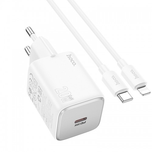 Купить СЗУ Hoco N40 Mighty PD20W (1USB-C) + кабель Type-C to Lightning Купить СЗУ Hoco N40 Mighty PD20W (1USB-C) + кабель Type-C to Lightning