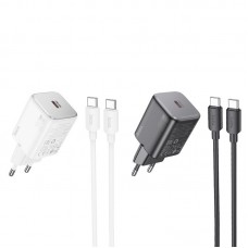 СЗУ Hoco N40 Mighty PD20W (1USB-C) + кабель Type-C to Type-C