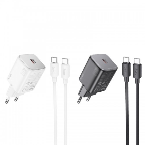 Купить СЗУ Hoco N40 Mighty PD20W (1USB-C) + кабель Type-C to Type-C