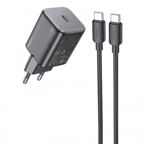 Купить СЗУ Hoco N40 Mighty PD20W (1USB-C) + кабель Type-C to Type-C