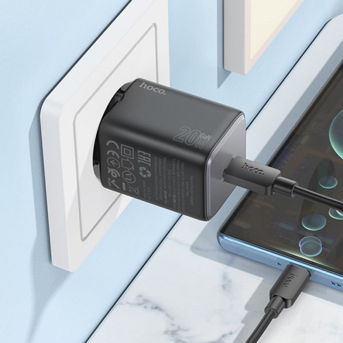 Купить СЗУ Hoco N40 Mighty PD20W (1USB-C) + кабель Type-C to Type-C
