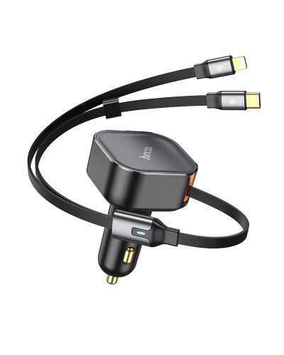 Купить АЗУ Hoco NZ13 Clever PD30W + выдвижные кабеля Type-C and Lightning