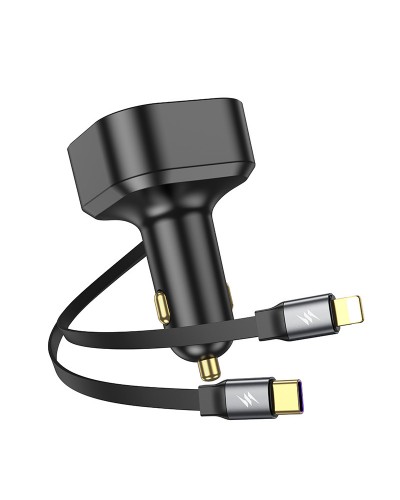 Купить АЗУ Hoco NZ13 Clever PD30W + выдвижные кабеля Type-C and Lightning