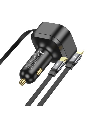 Купить АЗУ Hoco NZ13 Clever PD30W + выдвижные кабеля Type-C and Lightning