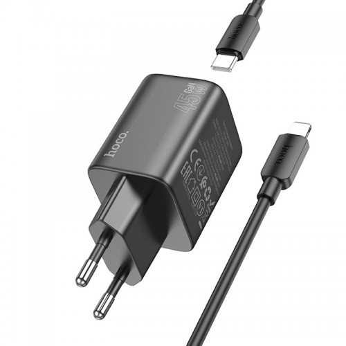 Купить СЗУ Hoco N42 Elogiado PD45W (2USB-C) + кабель Type-C to Lightning Купить СЗУ Hoco N42 Elogiado PD45W (2USB-C) + кабель Type-C to Lightning
