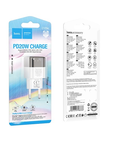 Купити МЗП Hoco C125A Transparent PD20W (1USB-C)