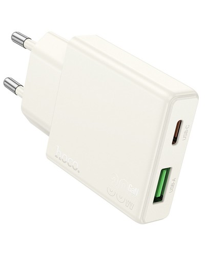 Купити МЗП Hoco N45 Biscuit PD30W+QC3.0 (1USB-A/1C) + кабель Type-C to Lightning