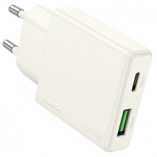 Купить СЗУ Hoco N45 Biscuit PD30W+QC3.0 (1USB-A/1C) + кабель Type-C to Lightning Купить СЗУ Hoco N45 Biscuit PD30W+QC3.0 (1USB-A/1C) + кабель Type-C to Lightning