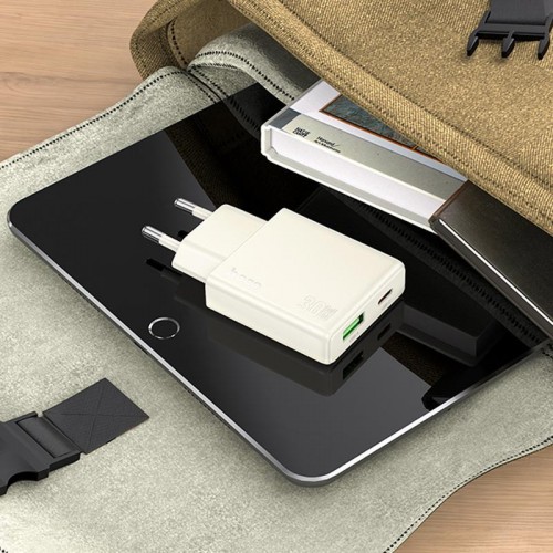 Купить СЗУ Hoco N45 Biscuit PD30W+QC3.0 (1USB-A/1C) + кабель Type-C to Lightning Купить СЗУ Hoco N45 Biscuit PD30W+QC3.0 (1USB-A/1C) + кабель Type-C to Lightning