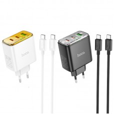 МЗП Hoco CS44A Smart PD65W (1USB-A/2С) + кабель Type-C to Type-C