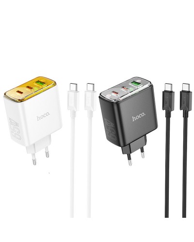 Купити МЗП Hoco CS44A Smart PD65W (1USB-A/2С) + кабель Type-C to Type-C