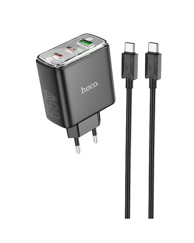 Купити МЗП Hoco CS44A Smart PD65W (1USB-A/2С) + кабель Type-C to Type-C