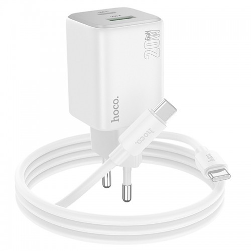 Купить СЗУ Hoco N41 Almighty PD20W+QC3.0 (1USB-A/1C) + кабель Type-C to Type-C Купить СЗУ Hoco N41 Almighty PD20W+QC3.0 (1USB-A/1C) + кабель Type-C to Type-C