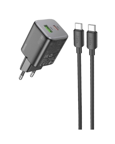 Купити МЗП Hoco N41 Almighty PD20W+QC3.0 (1USB-A/1C) + кабель Type-C to Type-C