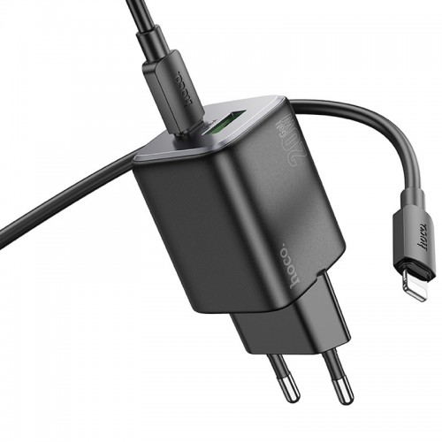 Купить СЗУ Hoco N41 Almighty PD20W+QC3.0 (1USB-A/1C) + кабель Type-C to Lightning Купить СЗУ Hoco N41 Almighty PD20W+QC3.0 (1USB-A/1C) + кабель Type-C to Lightning