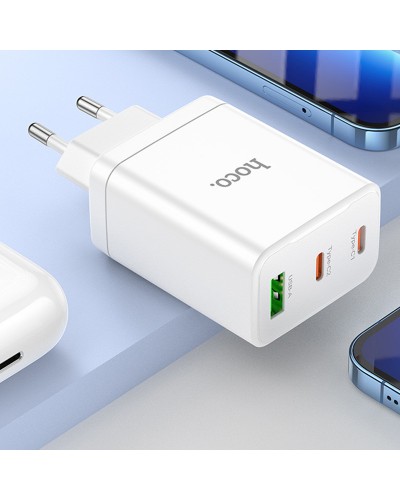 Купить СЗУ Hoco N33 Start PD35W (1USB-A/2C) + кабель Type-C to Lightning