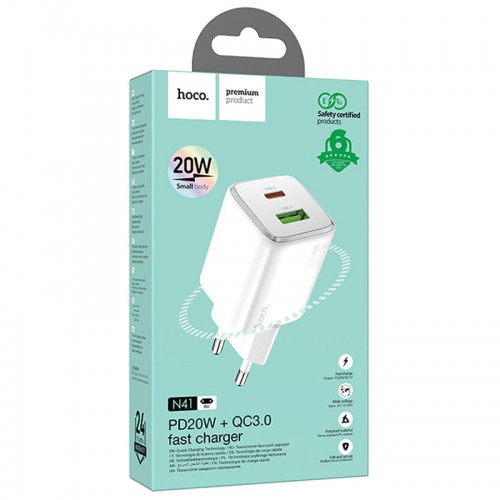 Купить СЗУ Hoco N41 Almighty PD20W+QC3.0 (1USB-A/1C) Купить СЗУ Hoco N41 Almighty PD20W+QC3.0 (1USB-A/1C)