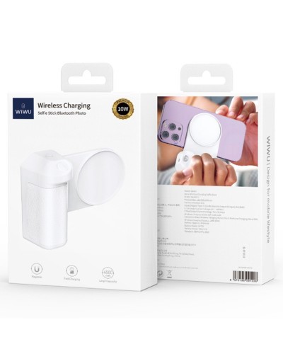Купити Портативний ЗП Power Bank WIWU Wi-W016+Selfie Stick з БЗП 4500 mAh