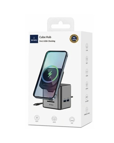 Купити БЗП + HUB WIWU Wi-W025 Cube 9in1 USB-C
