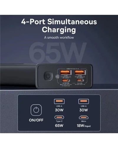 Купити Портативний ЗП Power Bank Baseus Star-Lord Digital Display 65W 20000 mAh (P10022906113-00)