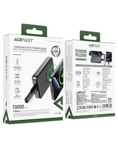 Купити Портативний ЗП Power Bank Acefast M10 PD30W з БЗП 10000 mAh