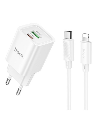 Купити МЗП Hoco C149A Charm PD30W+QC3.0 (1USB-A/1C) + кабель Type-C to Lightning