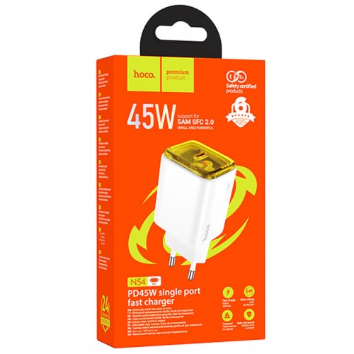 Купить СЗУ Hoco N54 Monsoon PD45W (1USB-C) Купить СЗУ Hoco N54 Monsoon PD45W (1USB-C)