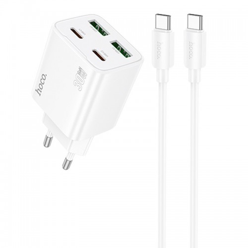 Купить СЗУ Hoco N56 Fundador PD30W four-port (2USB-A/2C) + кабель Type-C to Type-C Купить СЗУ Hoco N56 Fundador PD30W four-port (2USB-A/2C) + кабель Type-C to Type-C